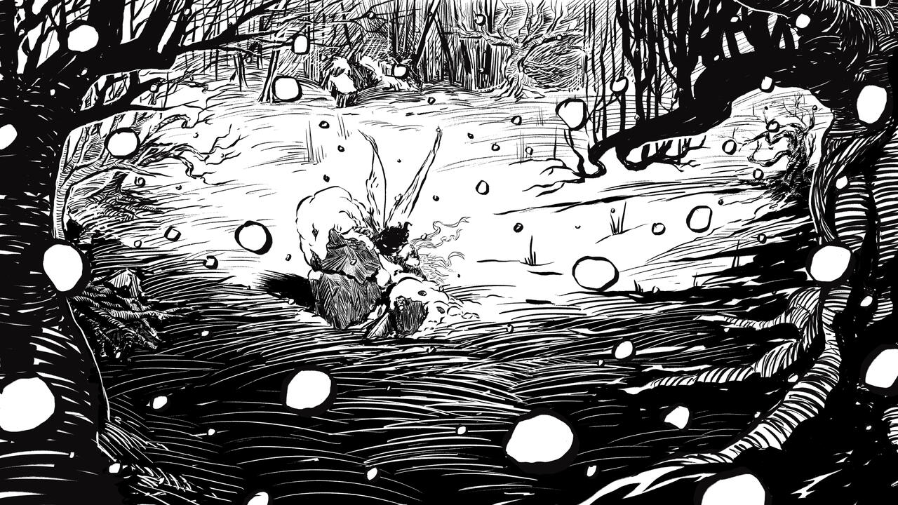 Winter Fae Forest Clearing