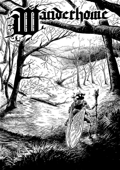 Wanderhome Poster Black & White Wanderhome Poster Black & White
